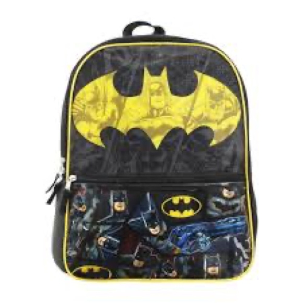 Batman Kids Backpack - Black and Yellow (N)